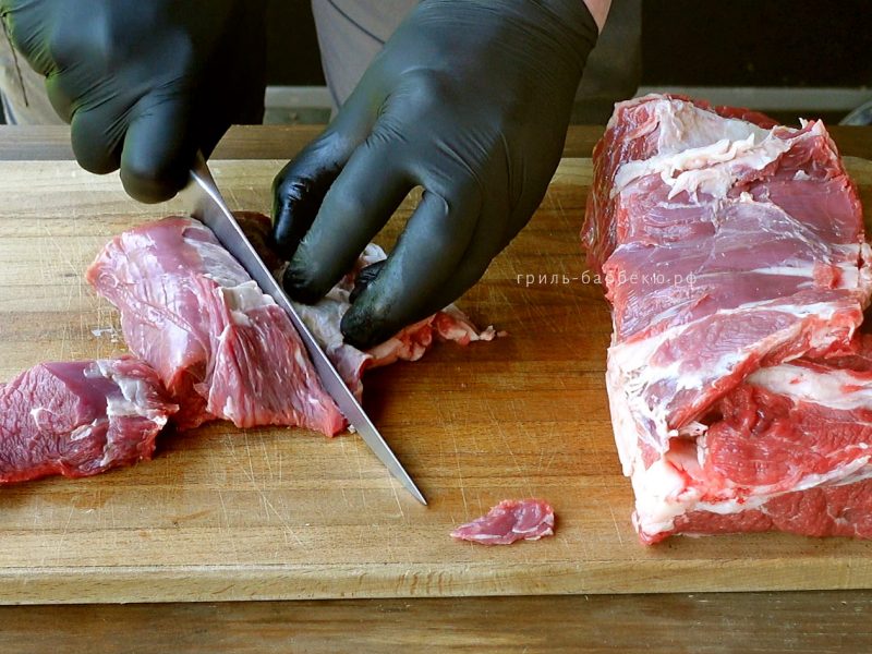 Как мыть нож и доску (режем мясо)