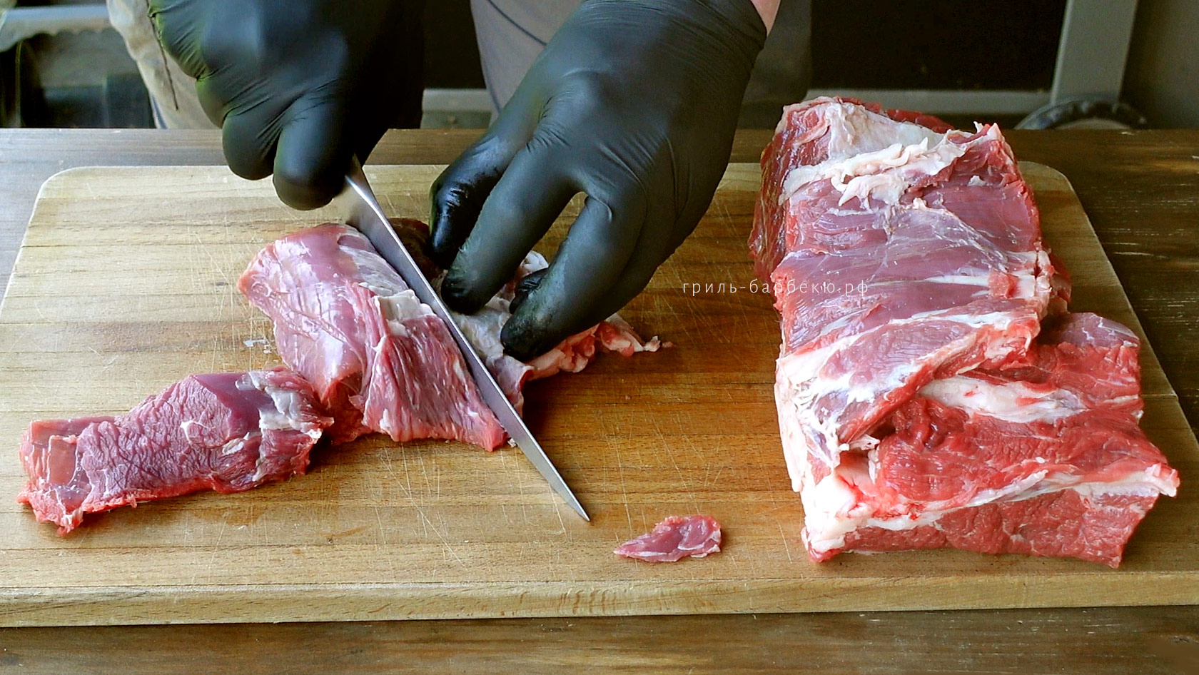 Как мыть нож и доску (режем мясо)